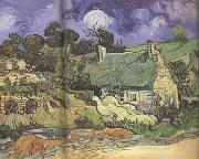 Thatched Cottages in Cordeville (nn04) Vincent Van Gogh